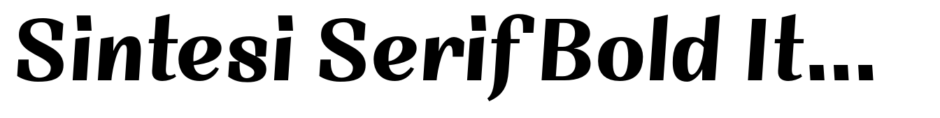 Sintesi Serif Bold Italic